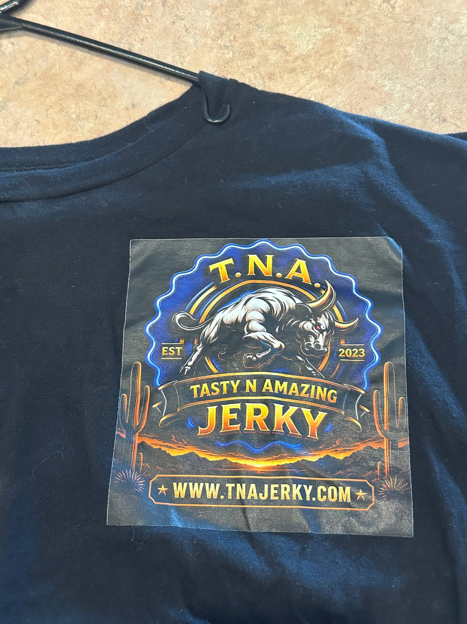 TNA Jerky Signature Tshirt (sunset with cactus & candy)