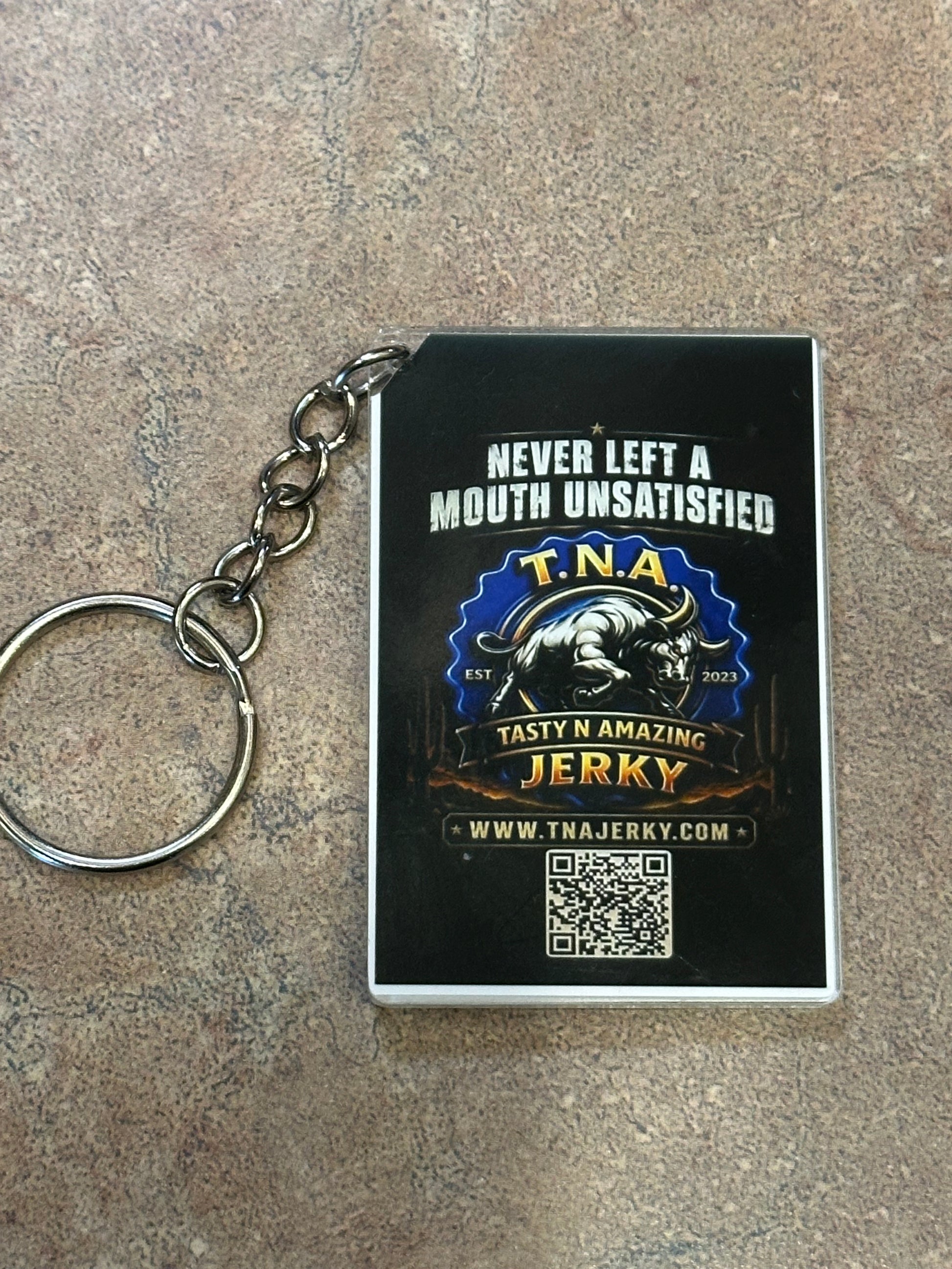 TNA JERKY Slogan Keychain